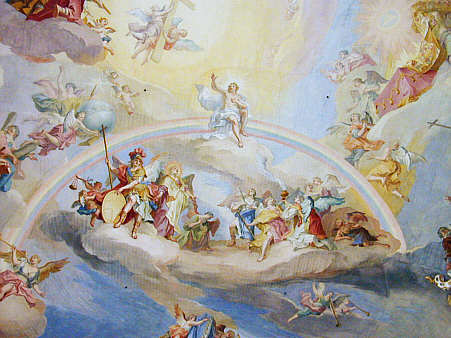 Christus auf dem Regenbogen der Verheißung