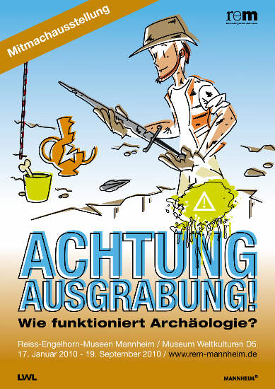 Achtung Ausgrafbung! - Plakat zur Ausstellung