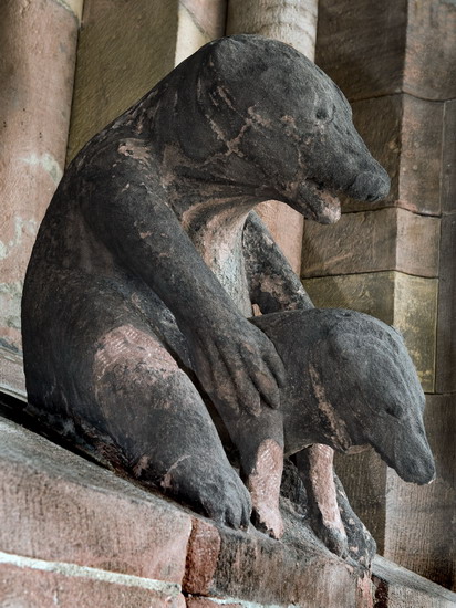 Bärengruppe. Worms, Dom St. Peter, um 1150 (Abguss: Hamm, 2009)