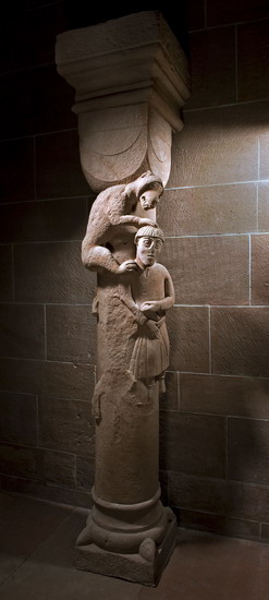 Baumeistersäule. Worms, Dom St. Peter, um 1150 (Abguss: Hamm, 2009)