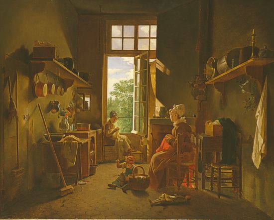 Martin Drolling: Kücheninterieur, Öl auf Leinwand, um 1815. Staatl. Museen Kassel