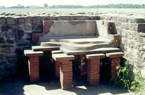 Hypokaustheizung in der R&ouml;mervilla Hirschberg-Gro&szlig;sachsen
