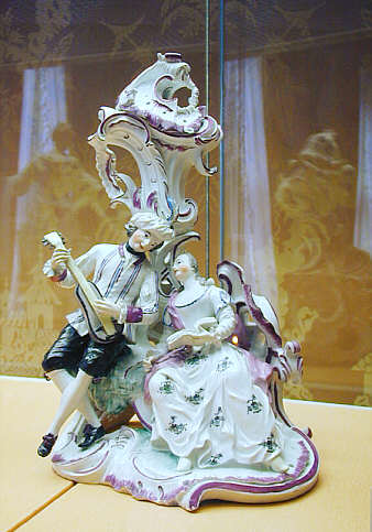 Schäfer und Schäferin beim Lautenspiel