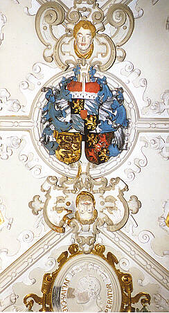 Stuckornament: pfälzisches Wappen