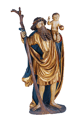 Hl. Christophorus. Vorarlberg oder Allgäu (?), spätes 15. Jh