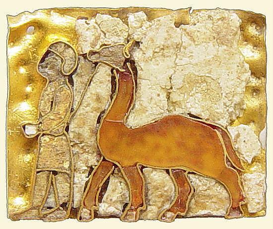 Schreitendes Kamel und Kamelführer