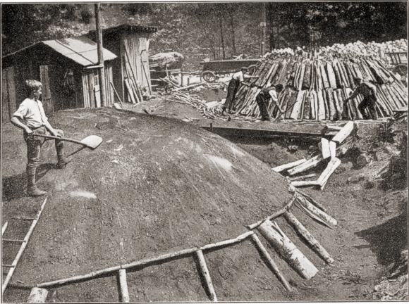 Kohlenmeiler bei Raumünzach. Bad. Heimat 1937 S. 44