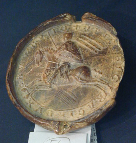 Reitersiegel des Pfalzgrafen und Bayernherzogs und Pfalzgrafen Otto II. von 1233 (Bayerisches Hauptstaatsarchiv München)