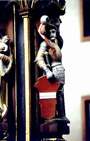 Vorderösterreichische Bindenschild am Fischbrunnen