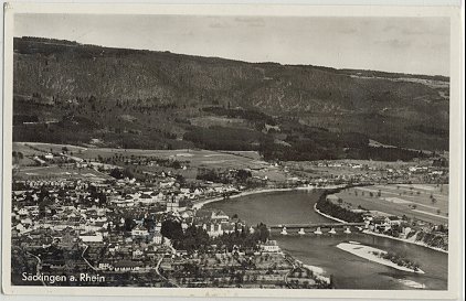 Ansicht der Stadt in der Schleife des Hochrheins