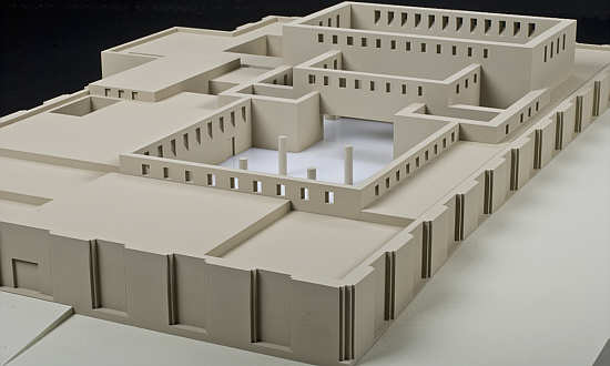 Modellbau des Königspalastes von Qatna