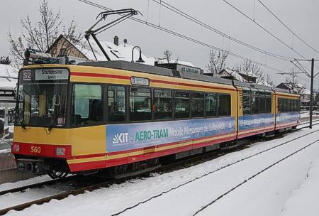 Die AERO-TRAM misst die Luftverschmuzung im Gro�raum Karlsruhe (Foto: Dr. Rayk Rinke)