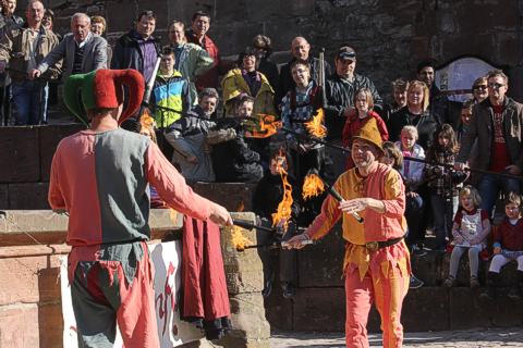 Duo Confusi beim Frühlingserwachen im Schloss Heidelberg