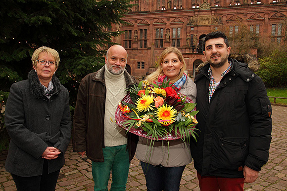 Die einmillionste Besucherin im Heidelberger Schlosshof. Foto: Mike Niederauer