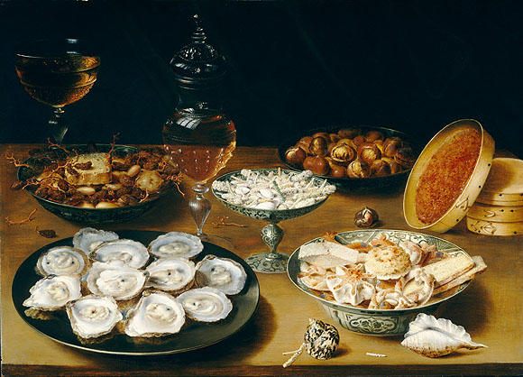 Osias Beert, Stillleben mit Austern, Früchten und Wein. Foto: Mauritshuis