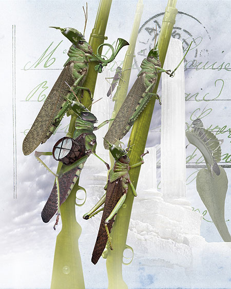 Fotoarbeiten zu Krieg und Militarismus unter dem Motto „Hybris“ (Selbstüberschätzung). Die Schau des Essener Künstlers Harald Reusmann ist bis 17. September 2017 erstmals in Süddeutschland zu sehen.