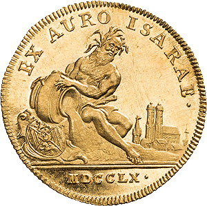 Isargolddukaten, 1760. Staatliche Münzsammlung, München