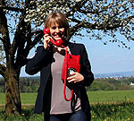 Madame Bluescht am Bluettelefon. Bild: © Thurgau Tourismus