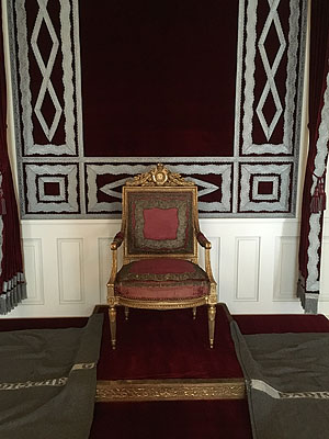 Der Thron des badischen Großherzogs, bereit zum Einpacken