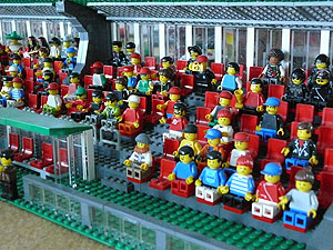 Lego-Ausstellung der Klötzlebauer Ulm in Kloster Schussenried: Im Stadion