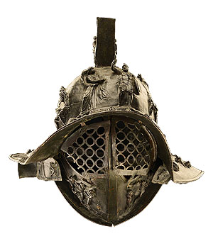 Gladiatorenhelm aus der Kaserne von Pompeji, 1. Jh. n. Chr., Museo Archeologico Nazionale di Napoli. © Landesamt für Denkmalpflege und Archäologie Sachsen-Anhalt, Juraj Lipták