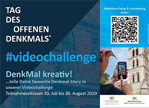 Flyer zur Denkmal-Videochallenge
