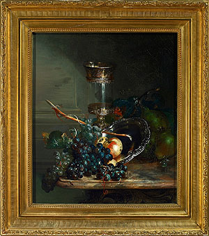 Stillleben mit Trauben, Dauerausstellung Kunst und Kultur am Mannheimer Hof im Barockschloss Mannheim, Leihgabe der Alten Pinakothek München. Foto LMZ/SSG/ Arnim Weischer 