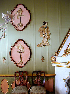 Chinoiserien im Schlafzimmer des Markgrafen. Foto: kulturer.be