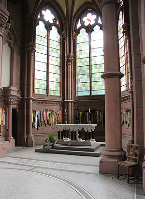 Großherzogliche Grabkapelle Karlsruhe: Apsis der Oberkirche. Foto: kulturer.be