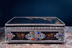 Lackschatulle in Schloss Rastatt. Foto: Günther Bayerl/SSG