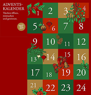 Avventskalender der Staatlichen Schlösser und Gärten Baden-Württemberg