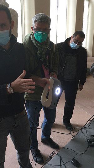 Schlossgarten Schwetzingen: 3 D-Scan der Figur des Arion. Foto