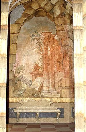 Schloss Bruchsal, Architekturillusion im Grottensaal. Foto: kulturer.be