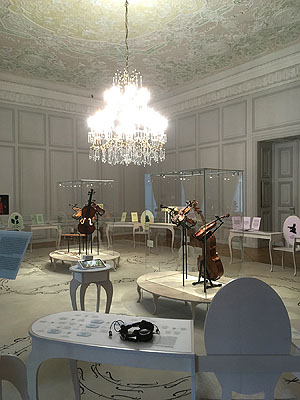 Schloss Mannheim, Raum der Hofmusik (Erstes Vorzimmer des kurfürstlichen Appartements). An der Wand u.a. ein Porträt der Kurfürstin Anna Maria Luisa de' Medici und des achtjährigen Kurprinzen Carl Theodor. Fotos: kulturer.be