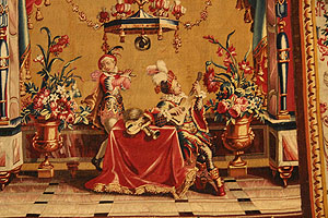 Schloss Bruchsal, Groteskenteppiche, Detail. Beauvais, Ende 17./Anfang 18. Jahrhundert Foto: kulturer.be