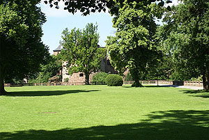 Schlossgarten Heidelberg, Hauptterrasse in Richtung Schloss. Foto: kulturer.be
