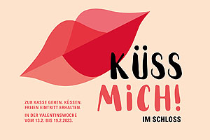 Motiv der Aktion "Küss mich im Schloss" 2023. © SSG