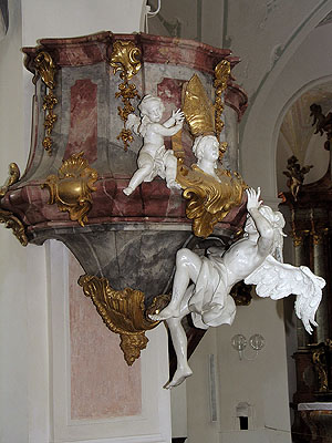 Klosterkirche Ochsenhausen, Kanzel. Foto: kulturer.be