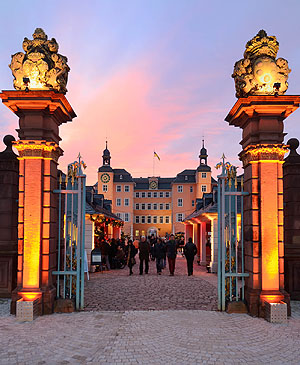 Schloss Schwetzingen in weihnachtlicher Stimmung