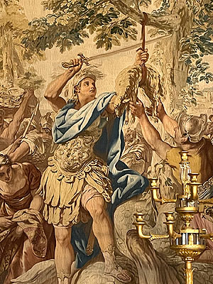 Schloss Mannheim: Jason schneidet das Goldene Vlies ab. Szene aus den Jason-Teppichen