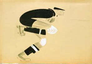 Ottorino Mancioli: Torwart in Schwarz. 1929.