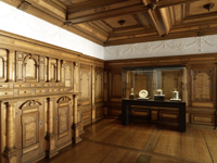 Blick in den Festsaal aus dem